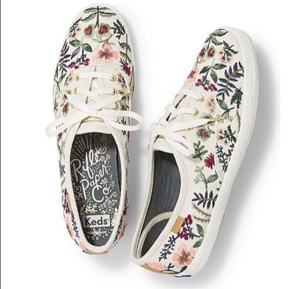 Rifle Paper Co | Embroidered Keds